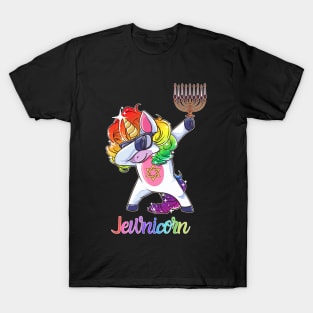 Jewnicorn- Jewish Dabbing Unicorn Hanukkah T-Shirt